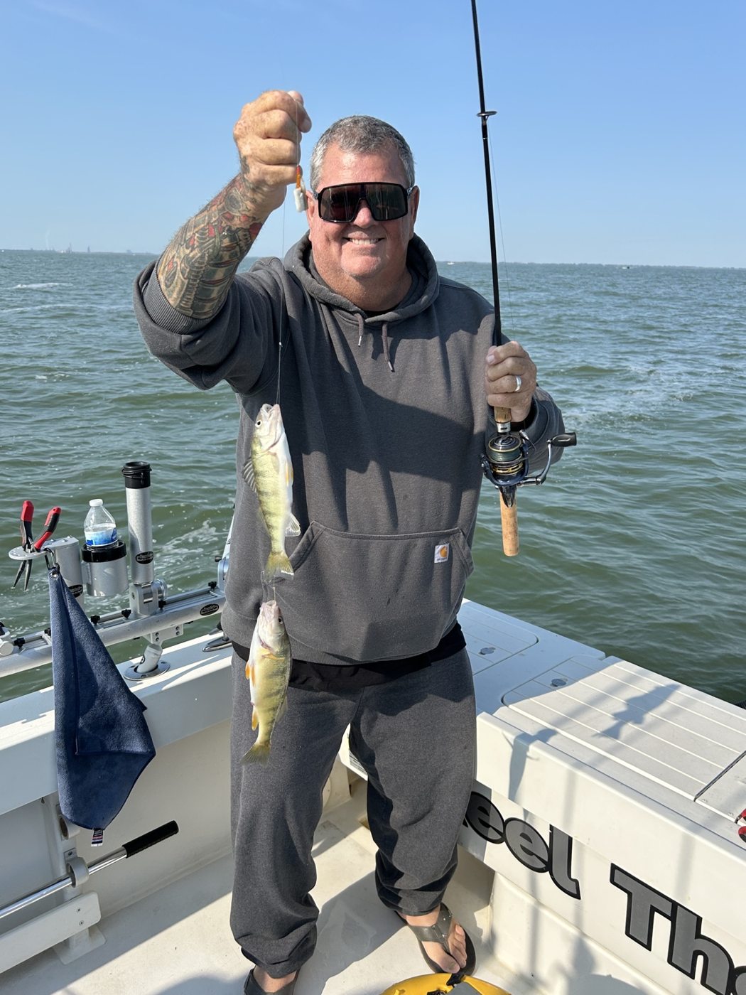 Lake Erie yellow perch fishing with Reel Therapy Sportfishing in Curtice, Ohio